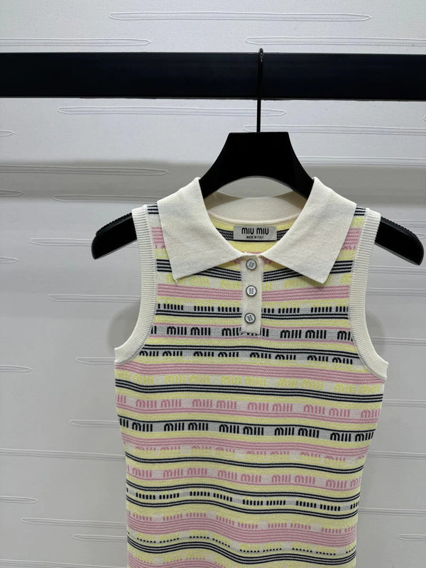 MIUMIU SLEEVELESS DRESS WITH COLLAR 274940