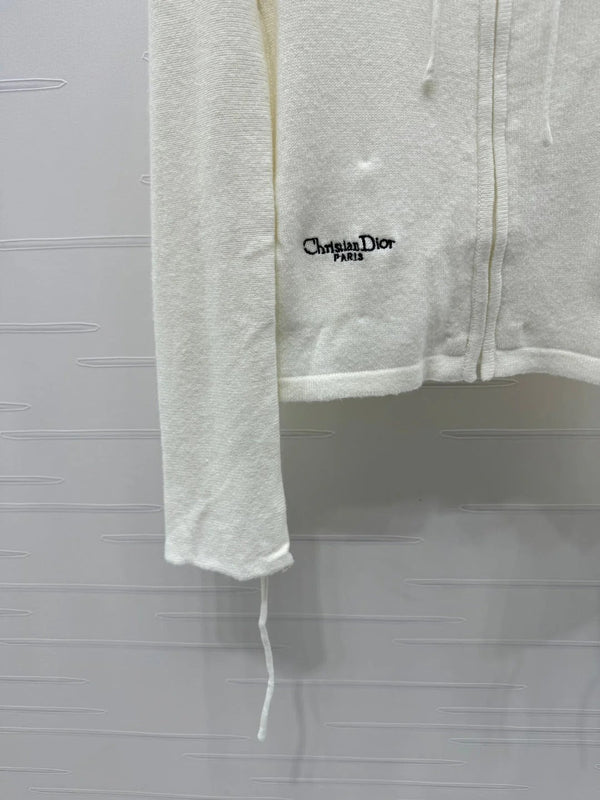 DIOR HOODED LONG-SLEEVE CARDIGAN 274929