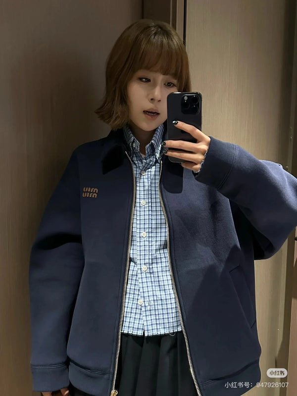 MIUMIU ZIP-UP FLEECE JACKET STYLE 10