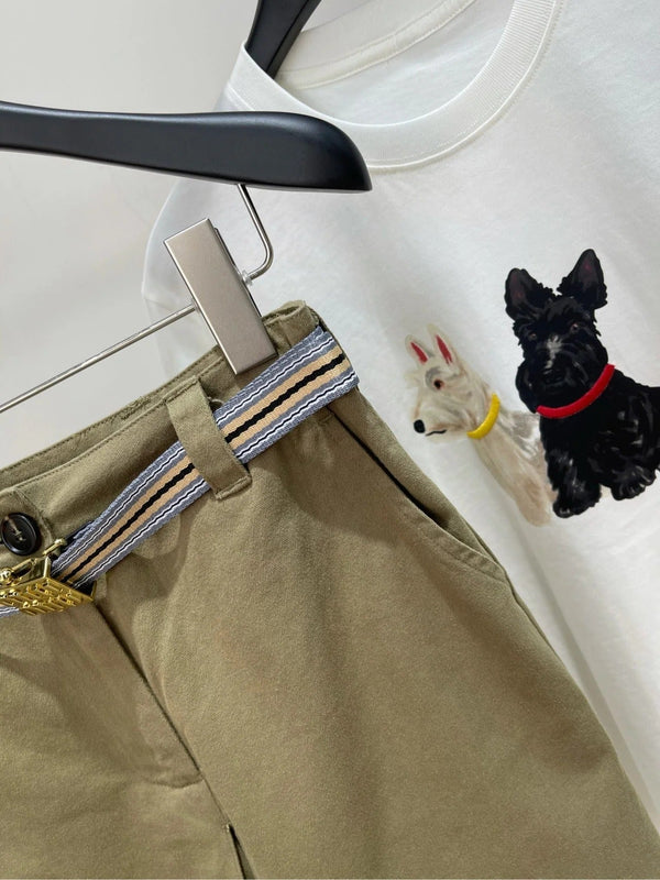 MIUMIU SPLIT HEM CROPPED PANTS 269932