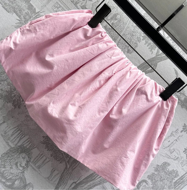 MIUMIU PLEATED DRAWSTRING MINI SKIRT 267800