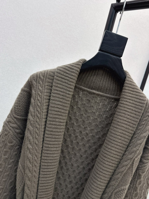 HERMES 25S LONG KNIT CARDIGAN 99430