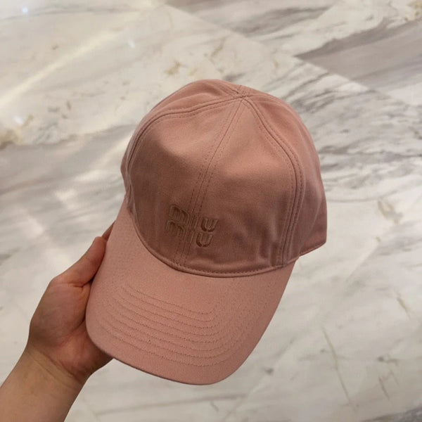 MM BASEBALL CAP IN MELON PINK FABRIC EMBROIDERED LOGO STYLE 4