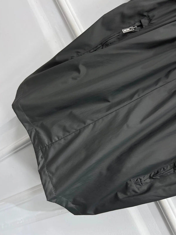 MIU 25S HOODED JACKET GREY IN NYLON 263119