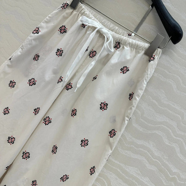 MIUMIU STRAIGHT-LEG CROPPED PANTS WITH ELASTIC WAISTBAND 261440