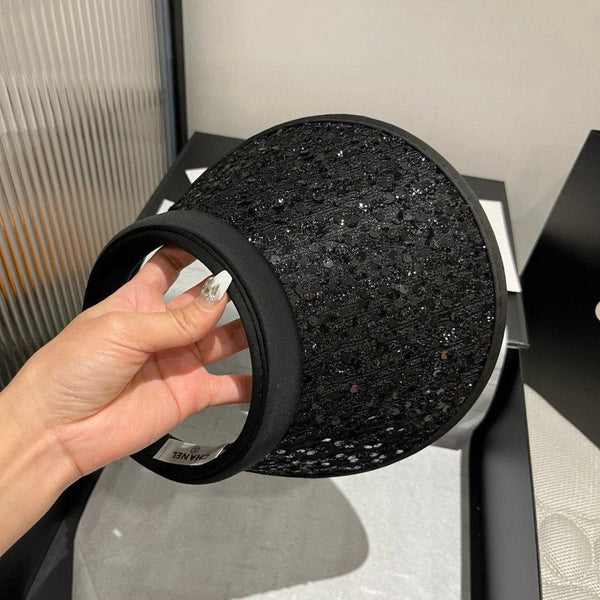 CC SUN HAT MODEL BLACK WITH SEQUINS 673928