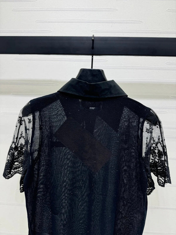 MIU 25S SEE THROUGH COLLAR SHIRT 264112