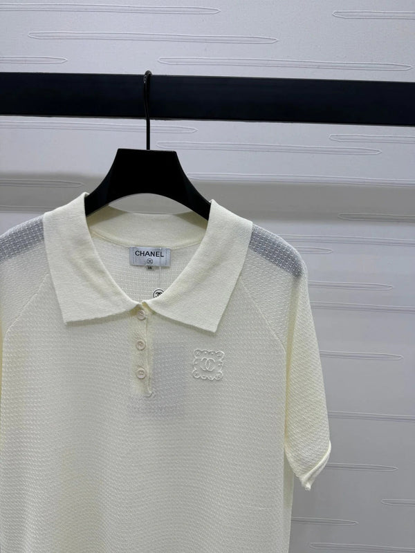 CHANEL POLO SHIRT WHITE 274896