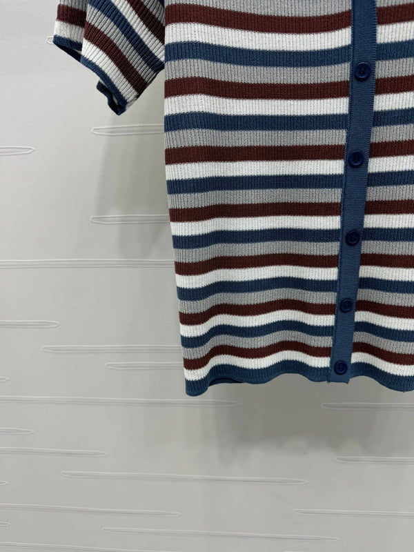 MIUMIU SHORT-SLEEVE KNIT CARDIGAN 274943