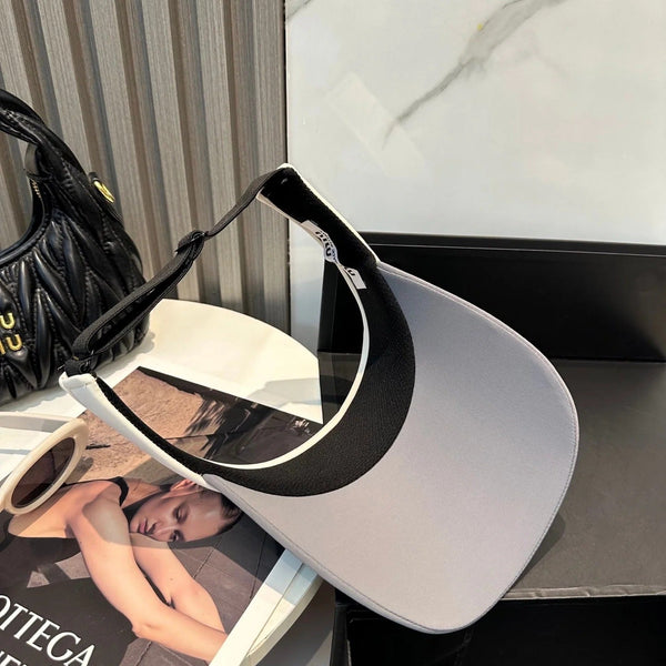 MM SPORT VISOR CAP IN GRAY MIX WHITE FABRIC