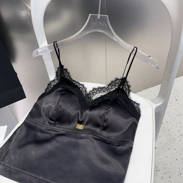 CAMISOLE 625969 IN BLACK SILK