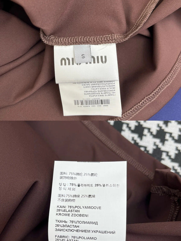 MIUMIU COTTON SPAGHETTI STRAP DRESS 269083