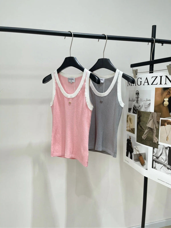 CHANEL SLEEVELESS KNIT TOP 259262
