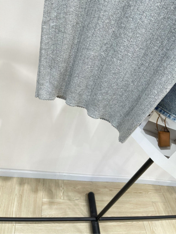 MIUMIU CREW NECK SHORT SLEEVE KNIT TOP 273085