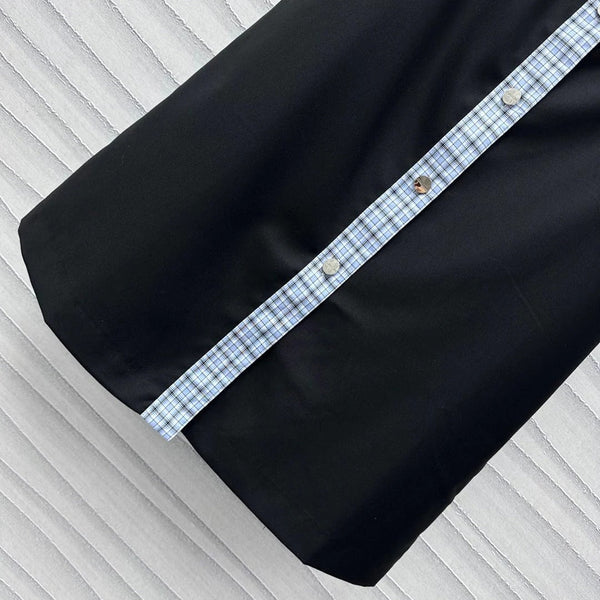 MIU 25S PATCHWORK PLAID DRESS 264573