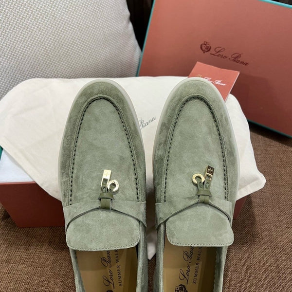 LP Unisex Summer Charms Walk Loafer Basil Green Suede Goatskin