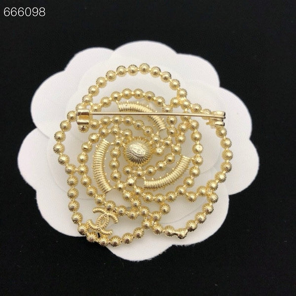 SPILLA A FORMA DI FIOCCO DI NEVE PER LE FESTE IN PERLA BIANCA E CRISTALLO