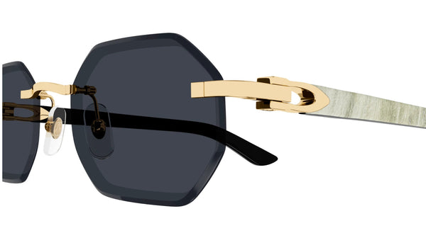 CARTIER C DÉCOR WHITE BUFFALO HORN SUNGLASSES