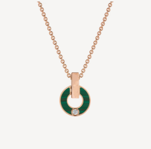 GARI NECKLACE PINK GOLD MALACHITE