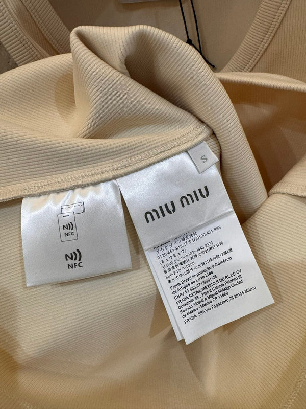 Canotta con perline fatte a mano Miu