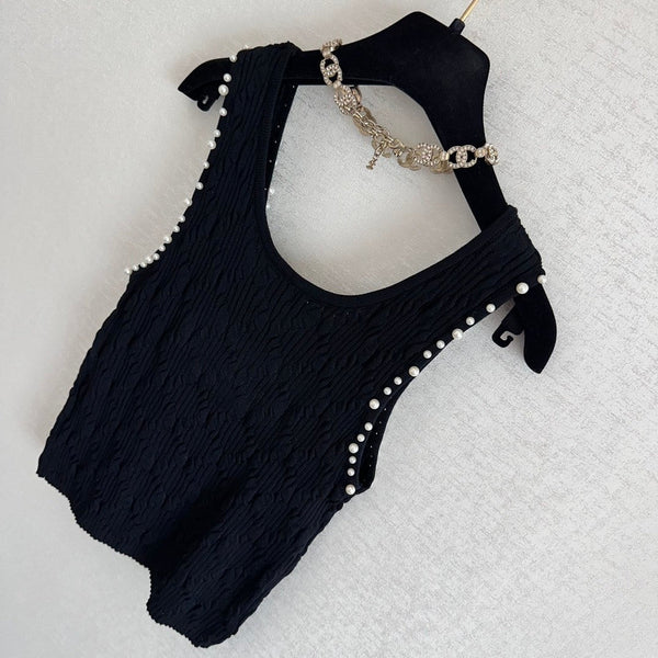 CC Pearl Pleated Knit Camisole