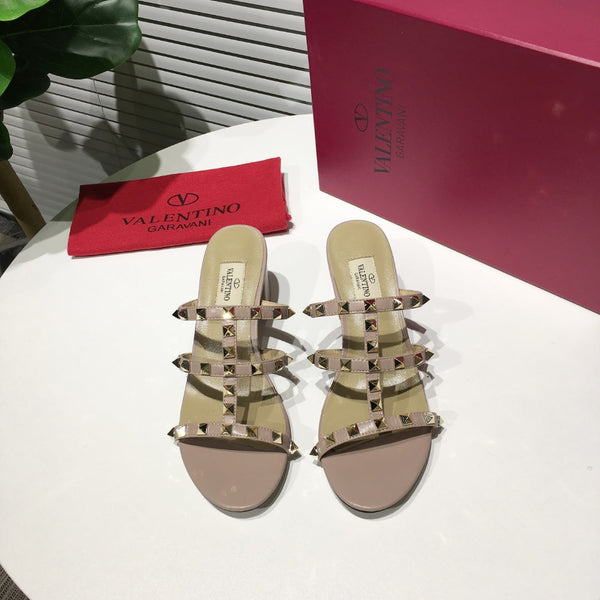Valentino Rockstud Slide Sandal Leather 239516