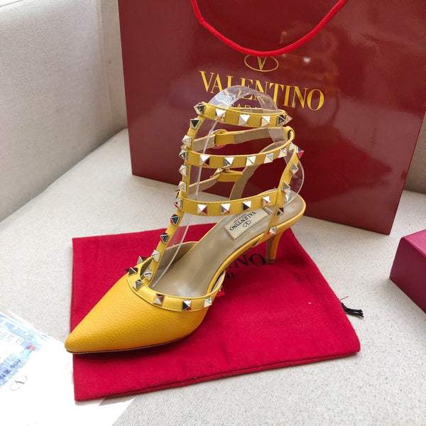 Valentino Rockstud Caged Pump Leather