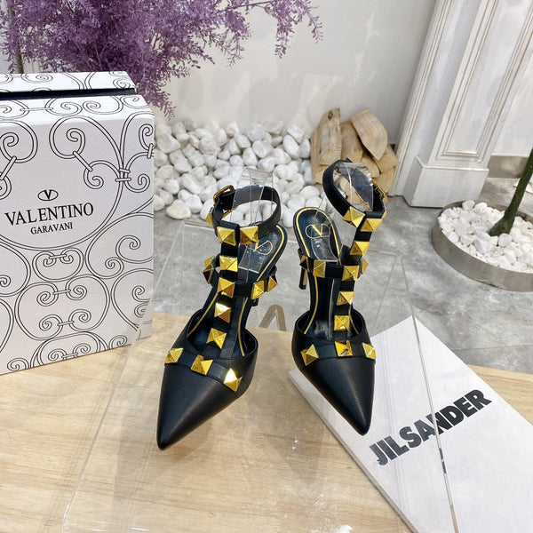 Valentino Rockstud Caged Pump 95mm Sheepskin 239531