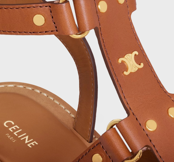 Celine Gladiator Style Sandal Brown Calfskin