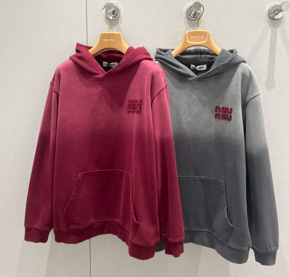 Miu Miu Hooded Sweatshirt Cotton Poliamida