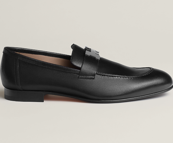 Mocassini HM Paris in pelle di capra nera