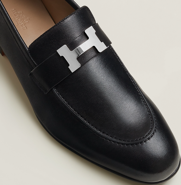 Mocassini HM Paris in pelle di capra nera