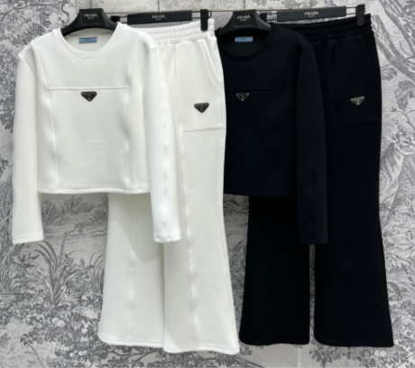 Prada 25 Set Black and White Cotton