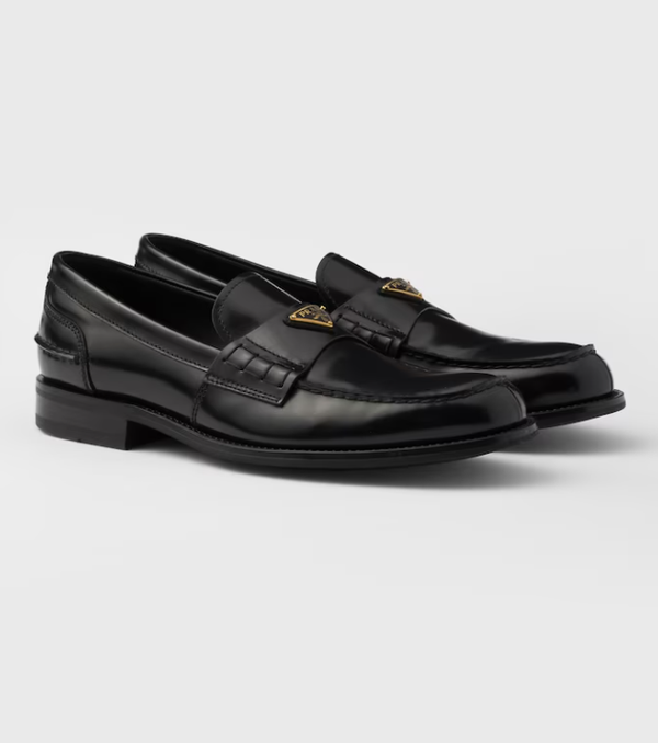PRA BRUSHED LOAFERS BLACK LAMBSKIN