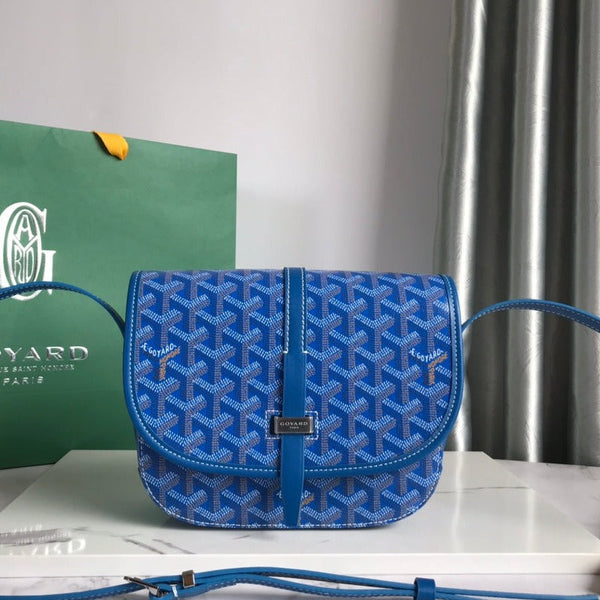 BORSA BELVEDERE PM 21CM TELA AZZURRA CIELO