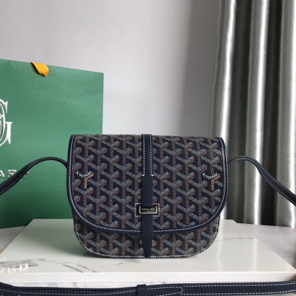 BORSA BELVEDERE PM 21CM TELA BLU NAVY