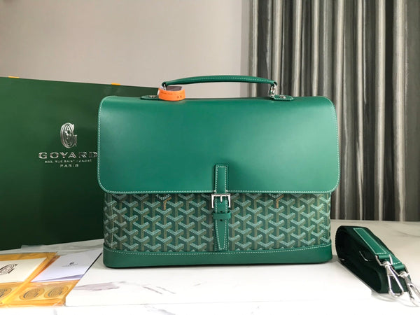 BORSA GOYARD CITADIN 38CM TELA VERDE