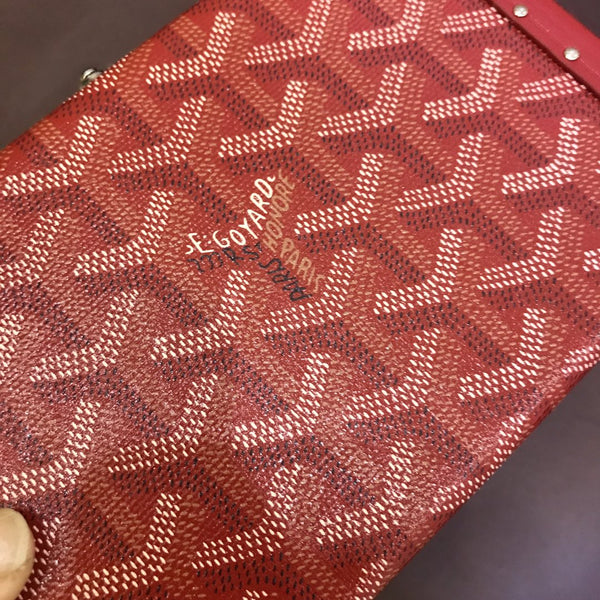 MINAUDIERE TRUNK BAG 17CM RED CANVAS