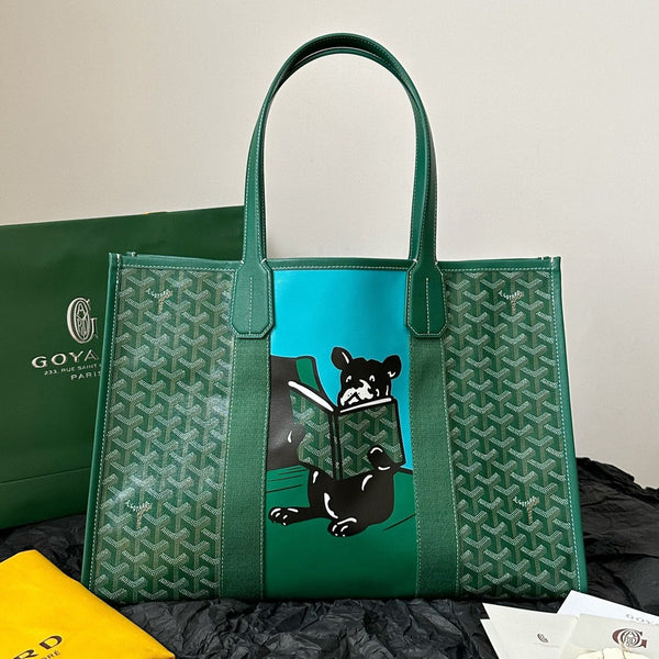 BORSA GOYA VILLETTE 45CM TELA VERDE