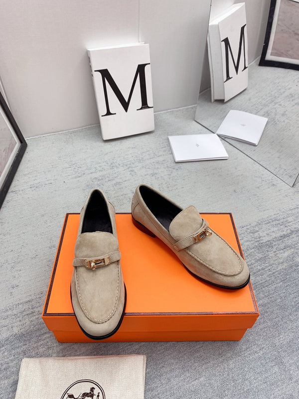 Mocassino Destin in pelle scamosciata beige