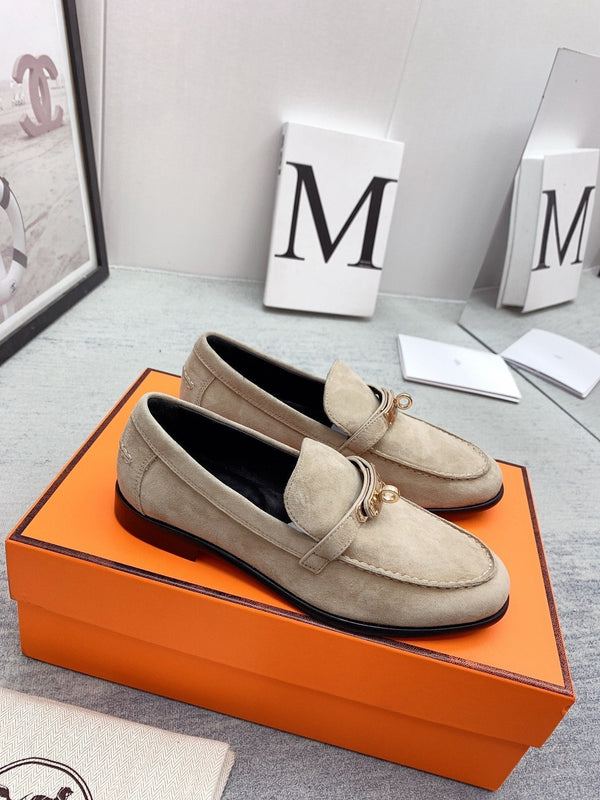 Mocassino Destin in pelle scamosciata beige