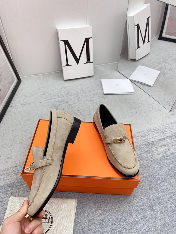 Mocassino Destin in pelle scamosciata beige