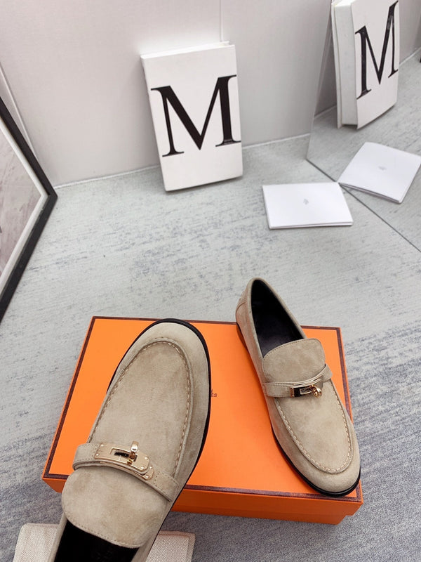 Mocassino Destin in pelle scamosciata beige