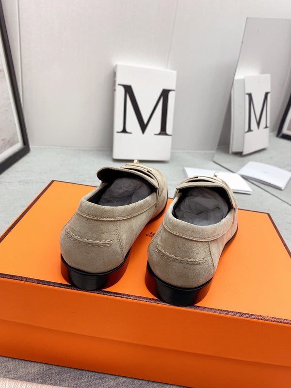 Mocassino Destin in pelle scamosciata beige