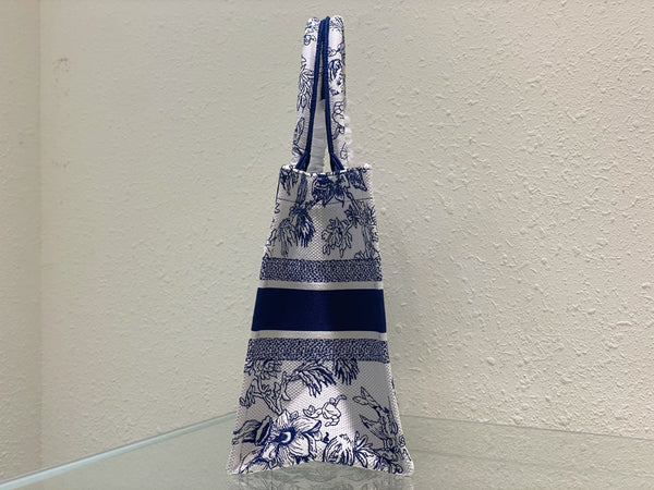 Medium CD Book Tote 36cm Jardin Botanique Blue