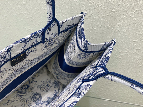 Medium CD Book Tote 36cm Jardin Botanique Blue