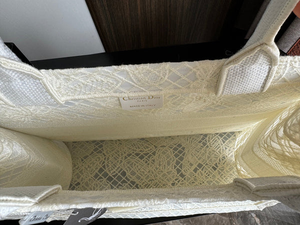 Medium CD Book Tote 36cm Butterfly Zodiac White