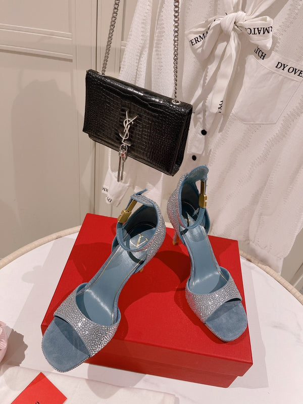 Vlogo Donna Tacco Alto Estivo 85mm Azzurro Chiaro