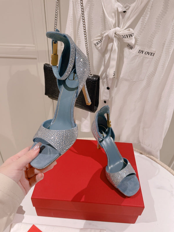 Vlogo Donna Tacco Alto Estivo 85mm Azzurro Chiaro