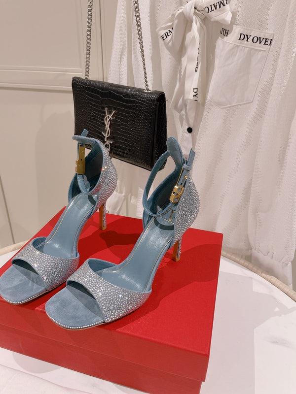 Vlogo Donna Tacco Alto Estivo 85mm Azzurro Chiaro